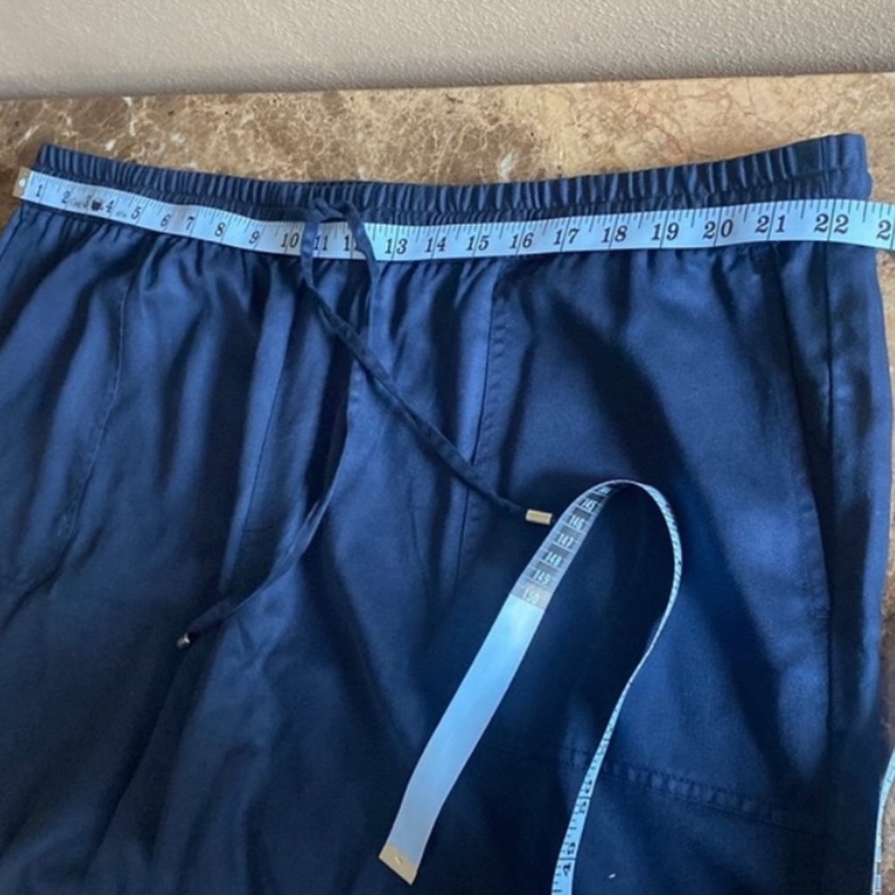 Lauren Ralph Lauren, Sz 20W, Dark Navy Blue Elastic Waste w/ tie wrap, 4-pockets - Picture 10 of 16